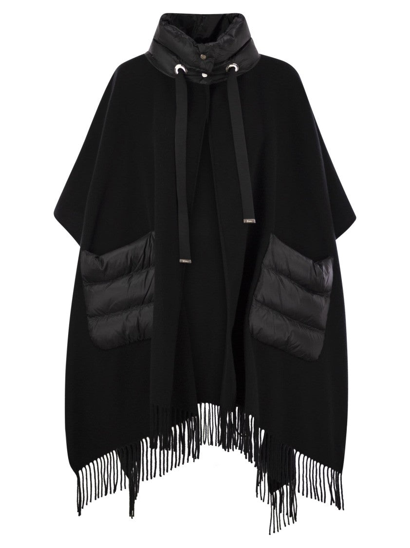Herno Poncho Resort In Warmy E Nylon Ultralight