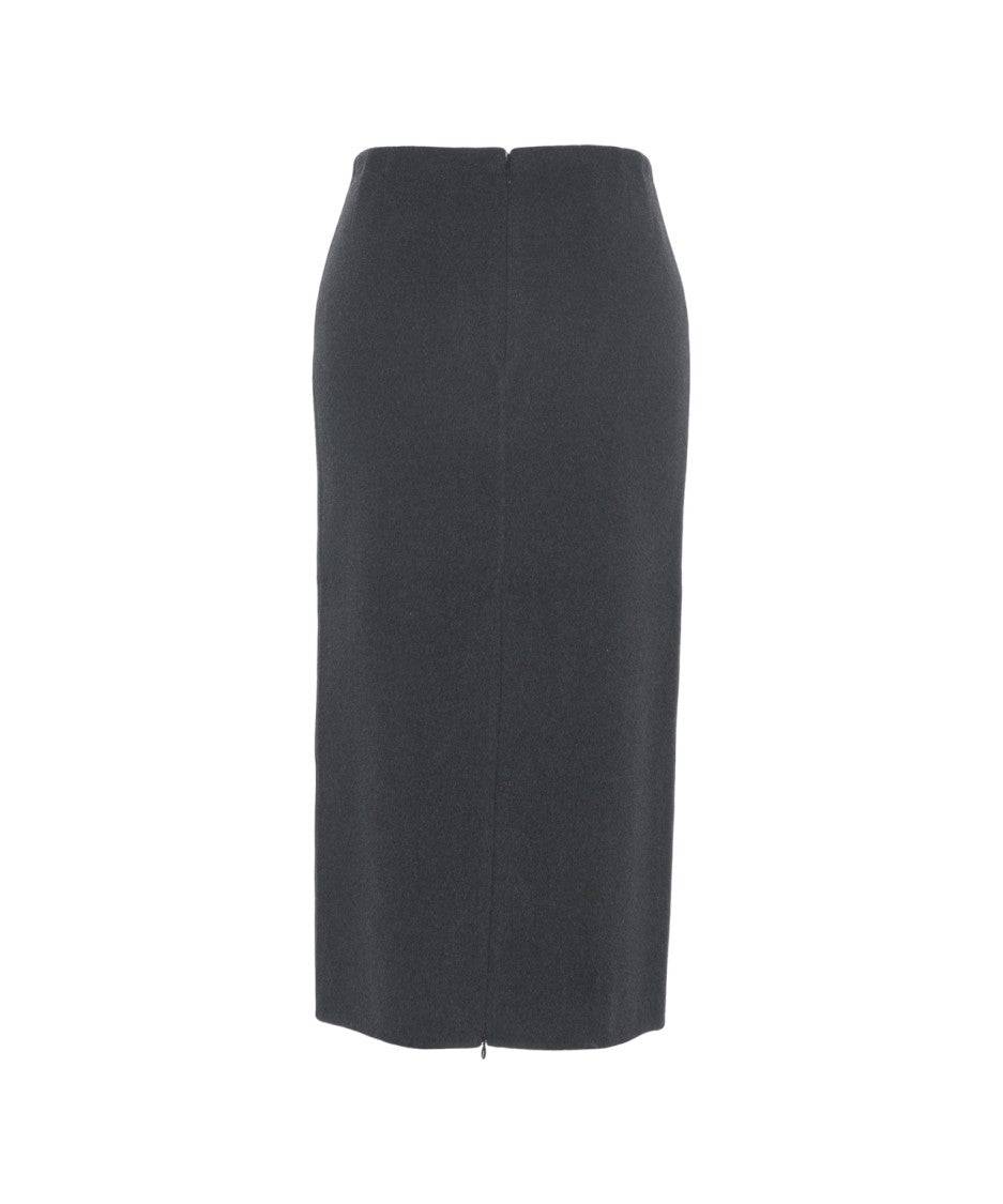 Herskind Black Midi Skirt With High Waist