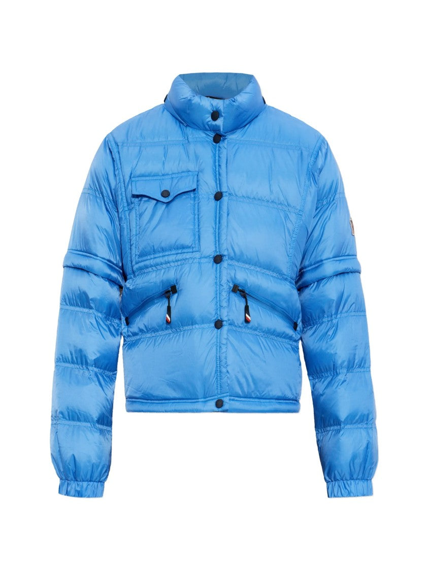Moncler Grenoble Blue Mauduits Cropped Bomber Jacket