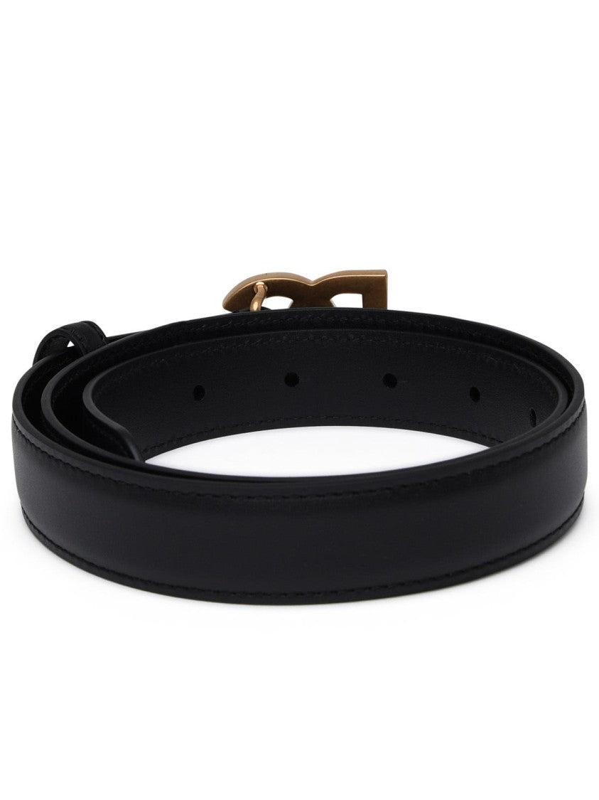 Dolce & Gabbana Black Leather Belt