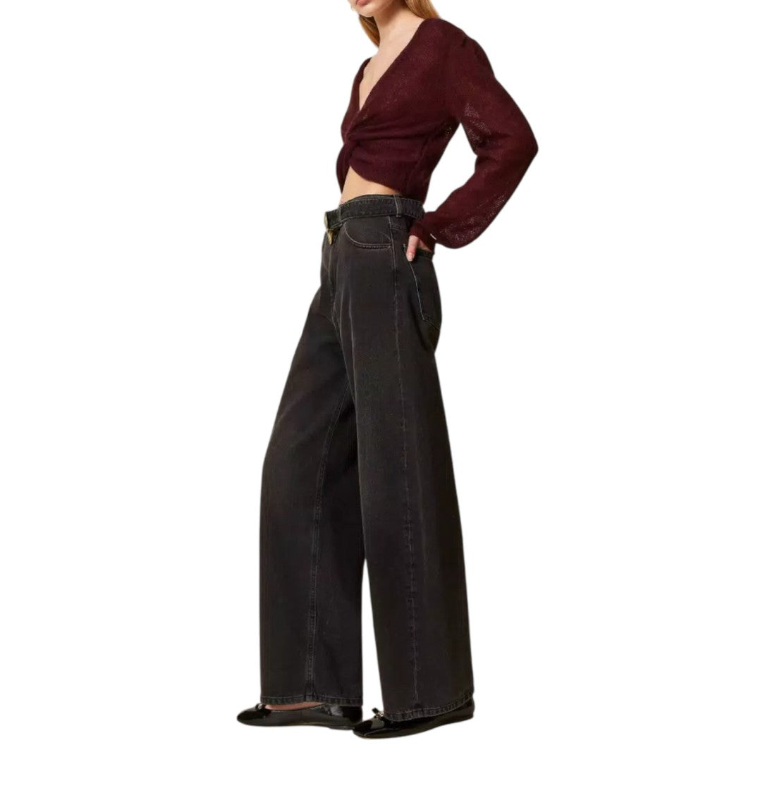 Twin-Set Wide-Leg Balloon Jeans