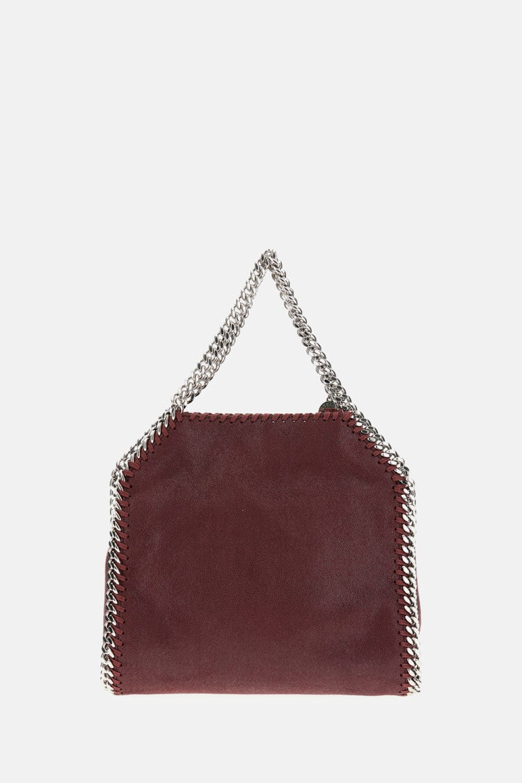 Stella Mccartney Plum Shaggy Deer Mini Tote With Diamond-Effect Chain