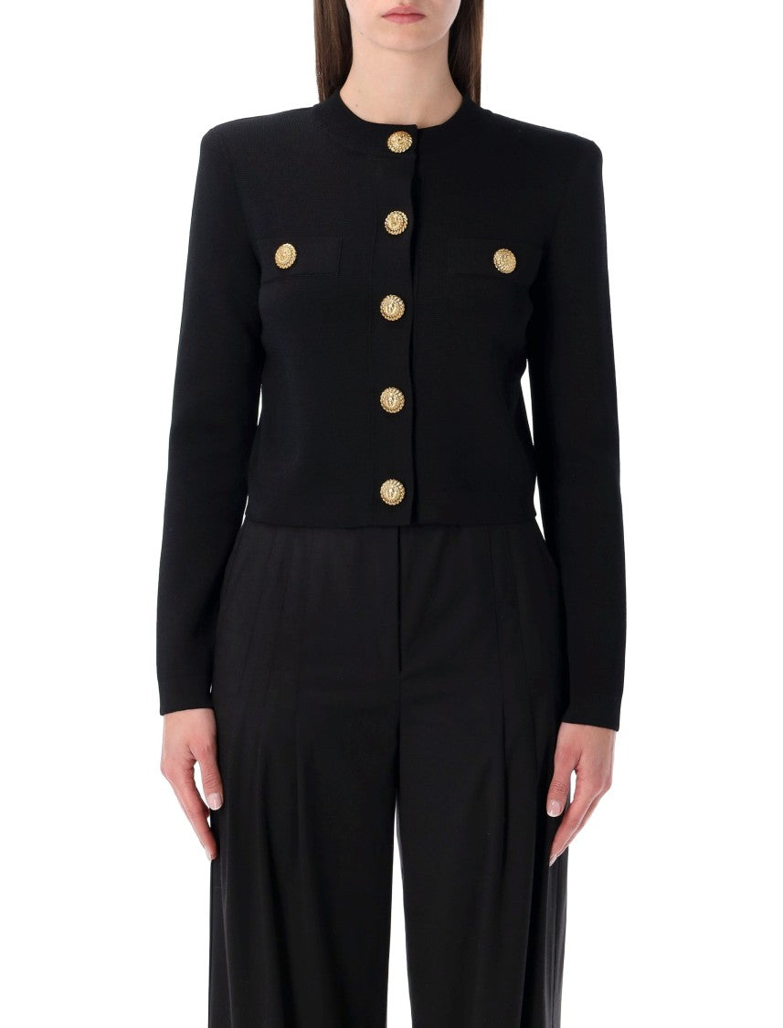 Balmain Lion Head Buttons Knit Cardigan