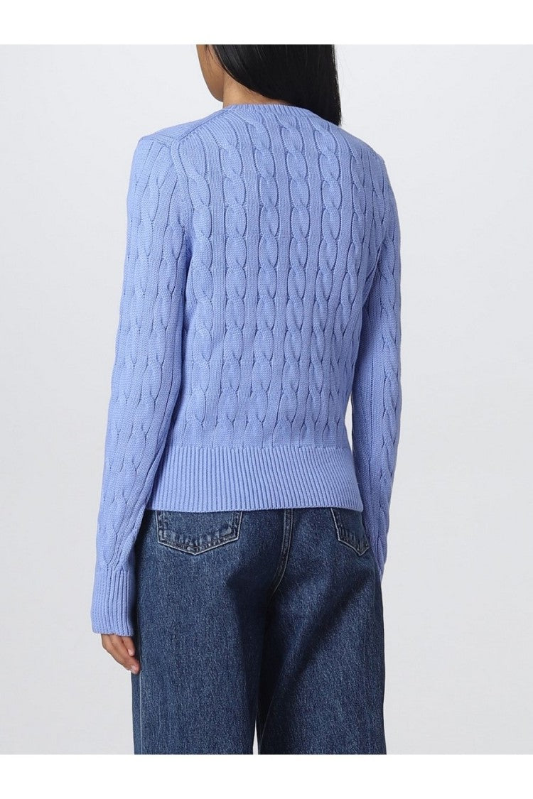 Polo Ralph Lauren Cable Knit Sweater With Button-Down Front