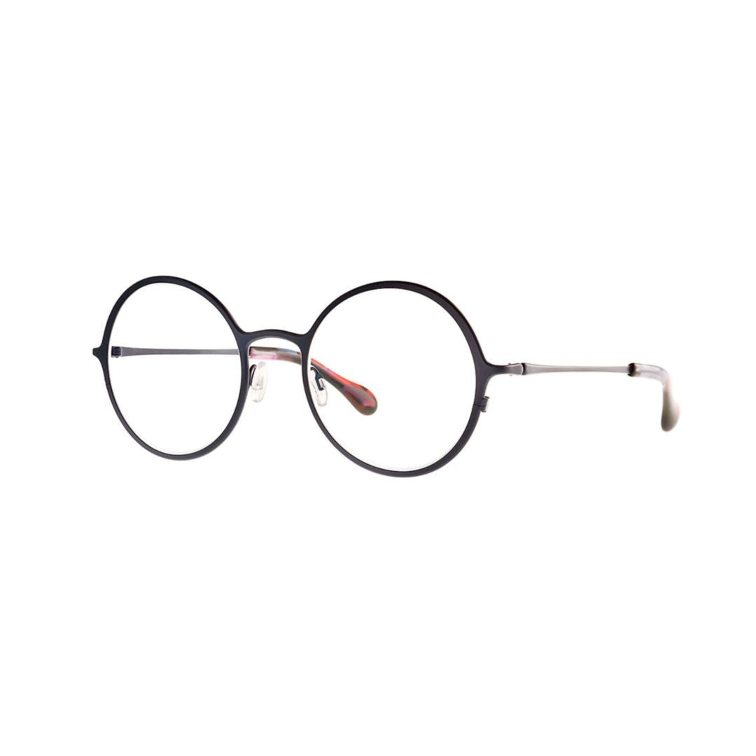 Theo Mercury 353 Dark Night Round Metal Frame Eyeglasses With Adjustable Nose Pads