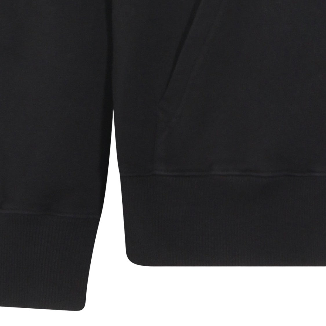 Mm6 By Maison Margiela Black Hoodie With Distinctive Graphic Detail