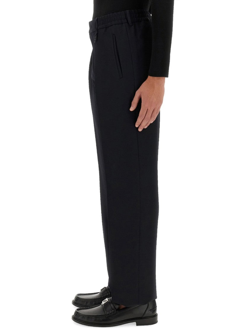 Fendi Straight-Fit Black Wool Pants