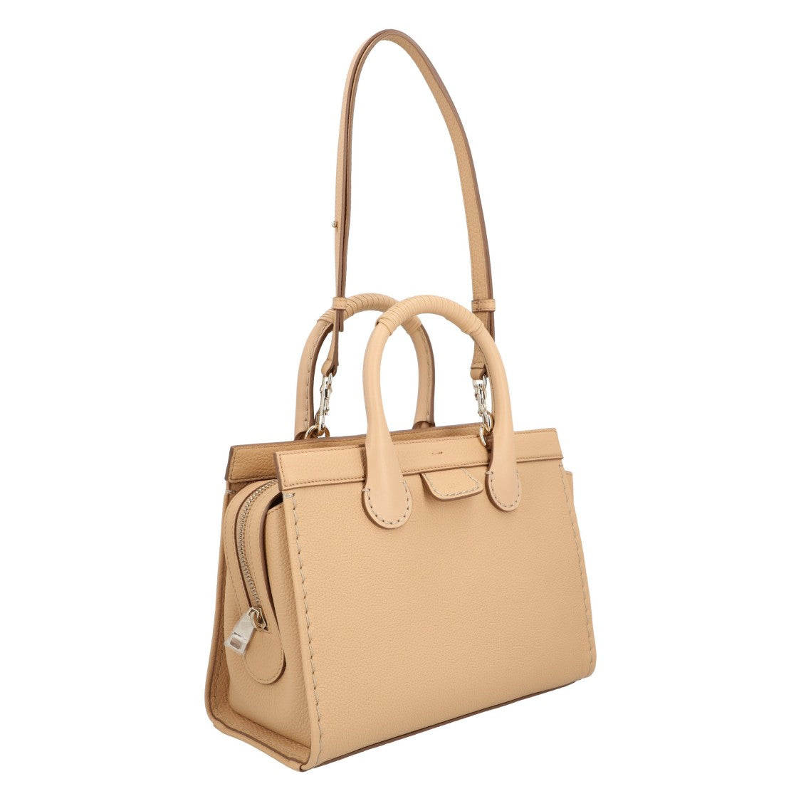 Chloé Edith Medium Zip Tote Bag Beige