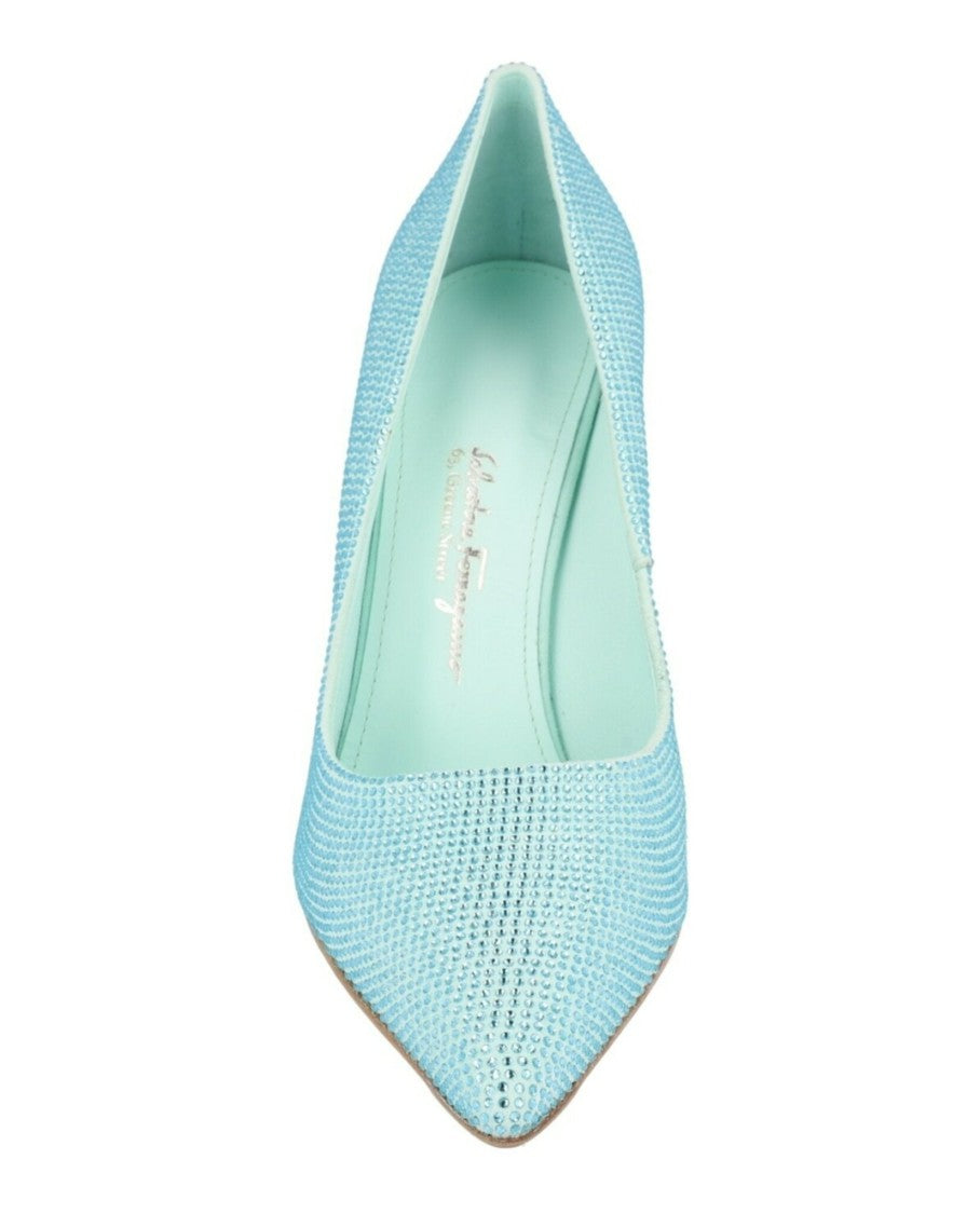 Ferragamo Ilary X5 Crystal Embellished Pumps