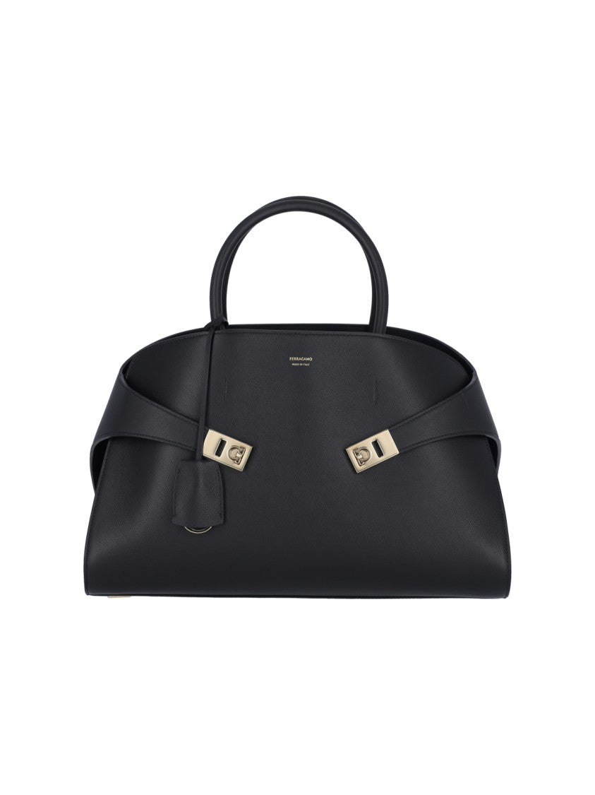 Ferragamo "Hug" Large Bag – Black