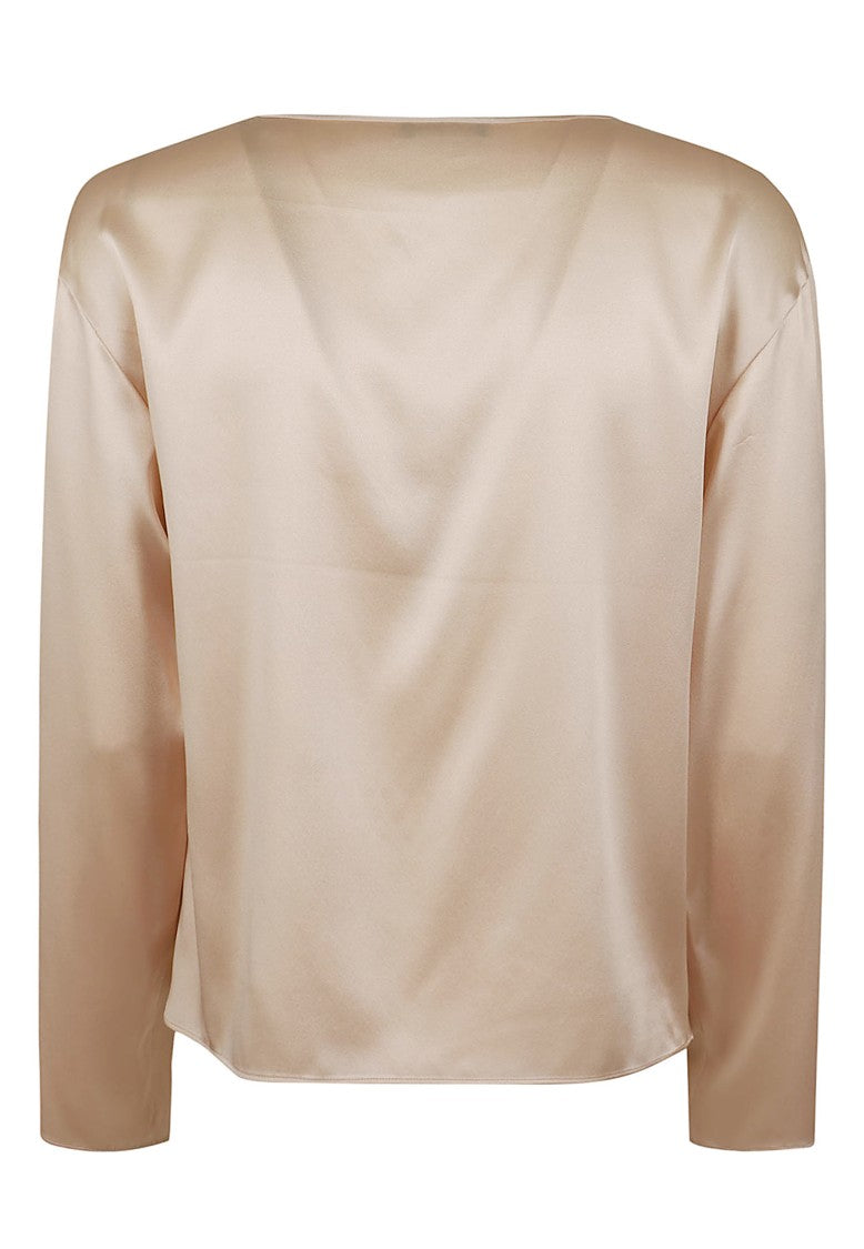Emporio Armani Satin Round Neck Blouse