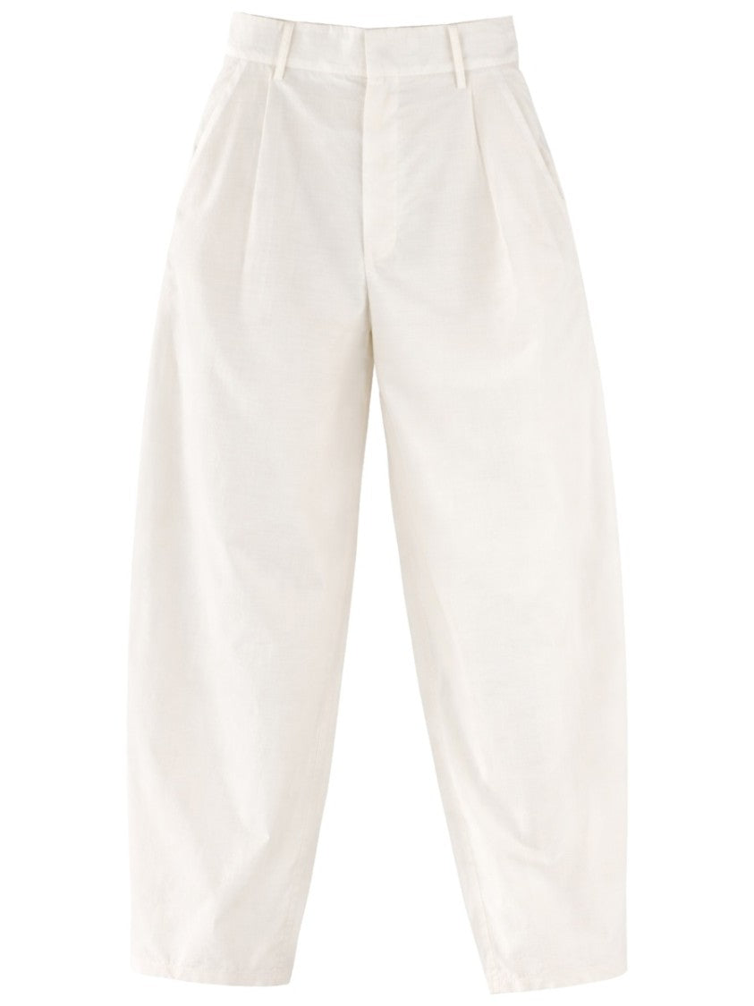 Alysi Neutrals Silk Blend High-Waisted Pants