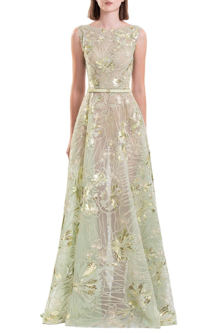 Saiid Kobeisy Embroidered Tulle Dress
