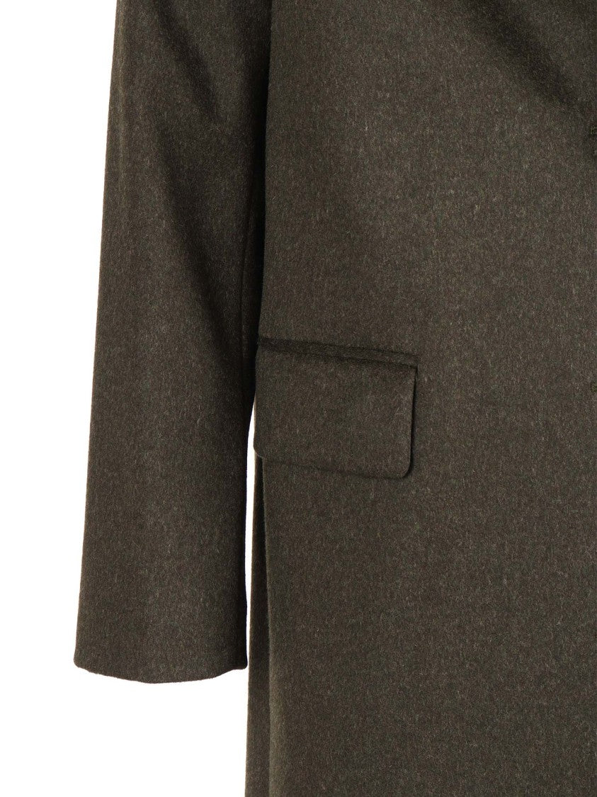 Aspesi Mid-Length Tailored Coat With Structured Collar