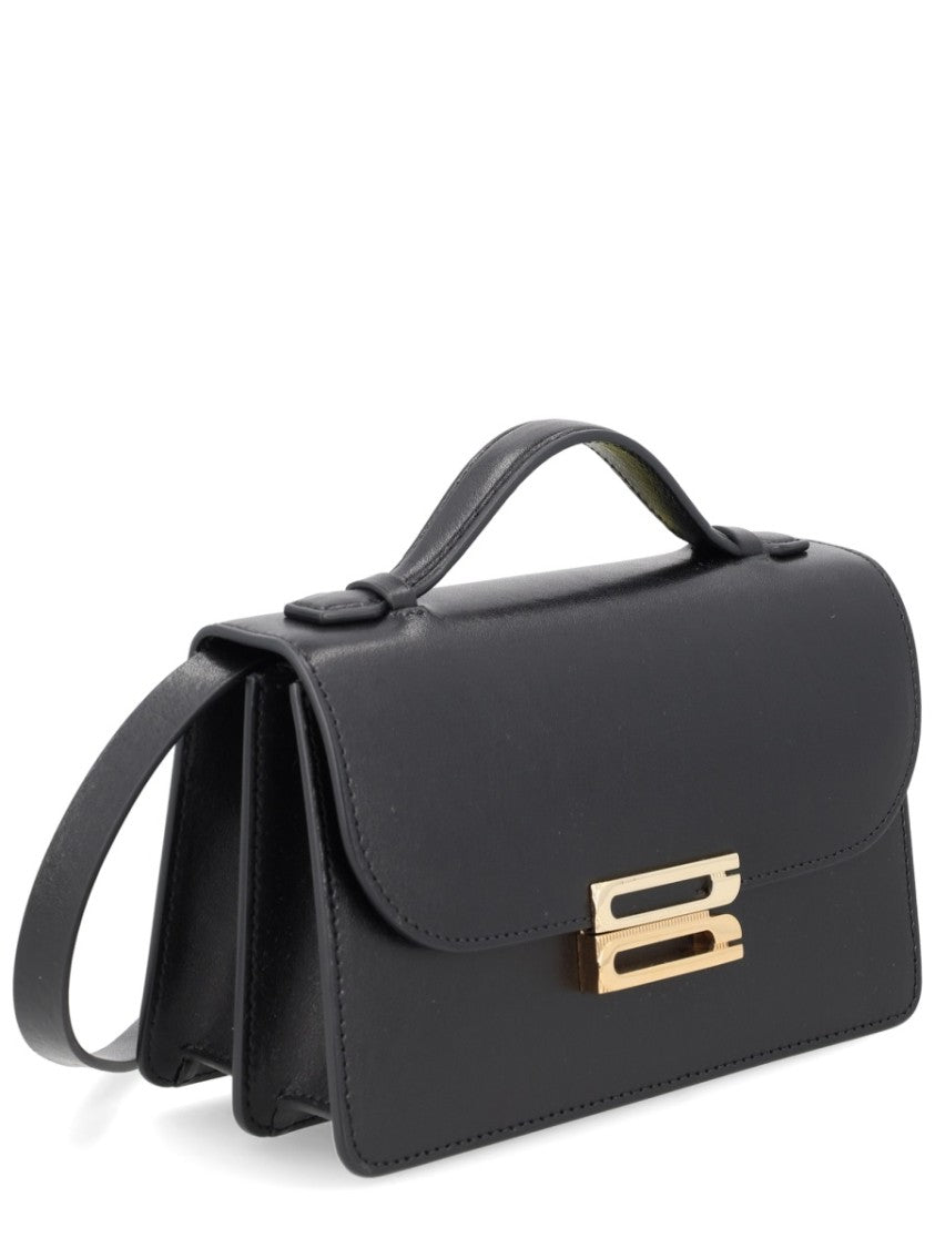 Victoria Beckham Neutrals Dorian Small Structured Leather Handbag