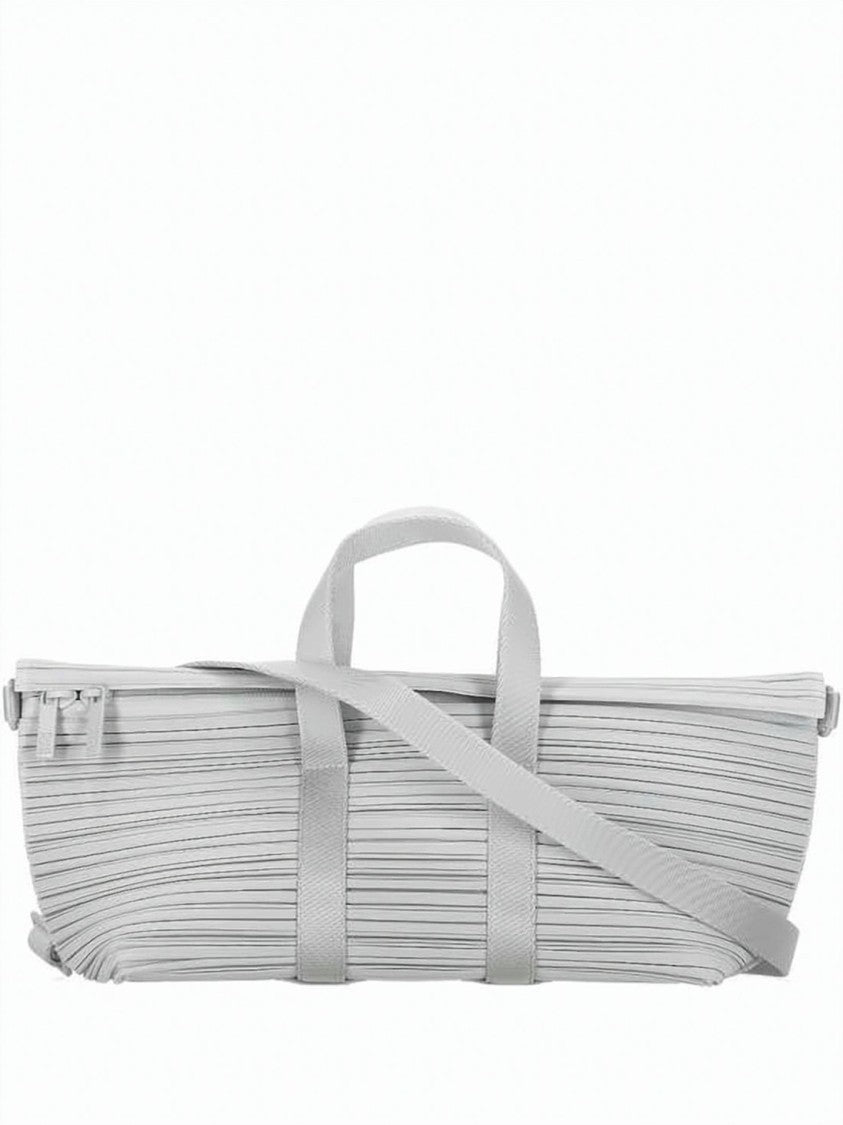Pleats Please Elegantly Textured Crossbody Bag With Adjustable Shoulder Strap