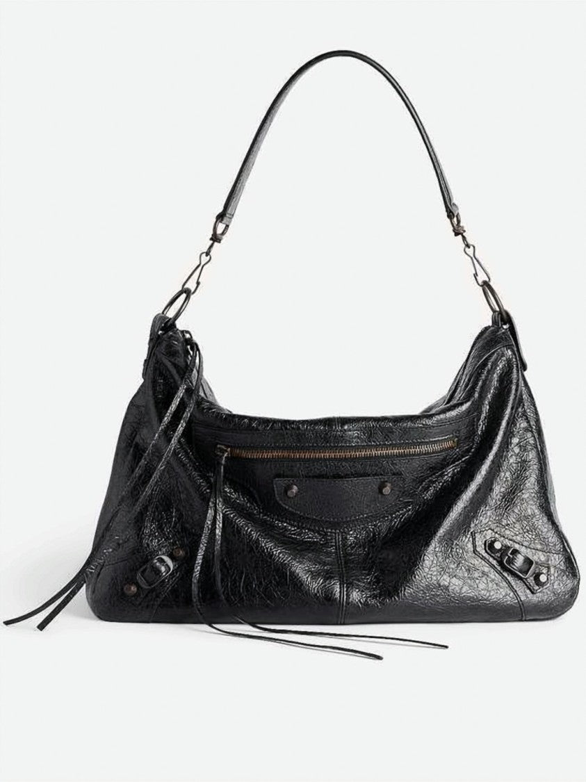 Balenciaga Textured Lambskin Tote Bag With Zip Pocket