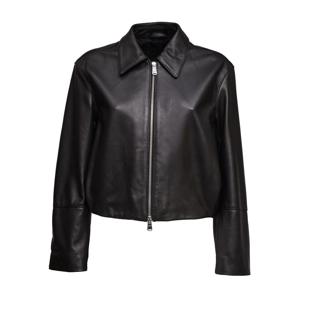 Dondup Nappa Leather Zipped Collared Jacket