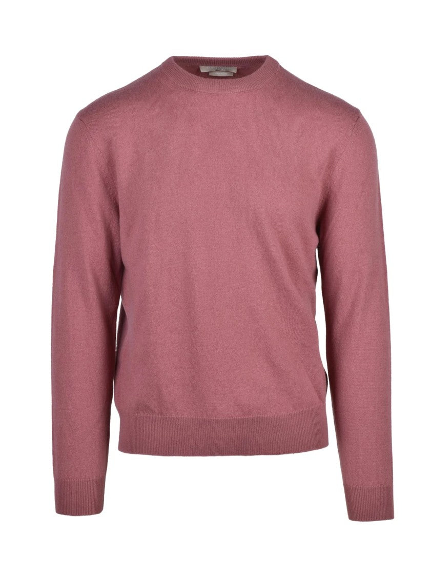 Daniele Fiesoli Old Rose Cashmere Crewneck Sweater