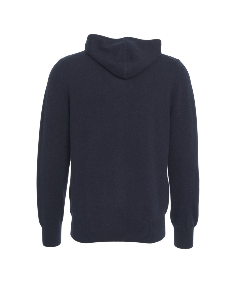 Soft Goat Cashmere Zip-Up Sweatshirt