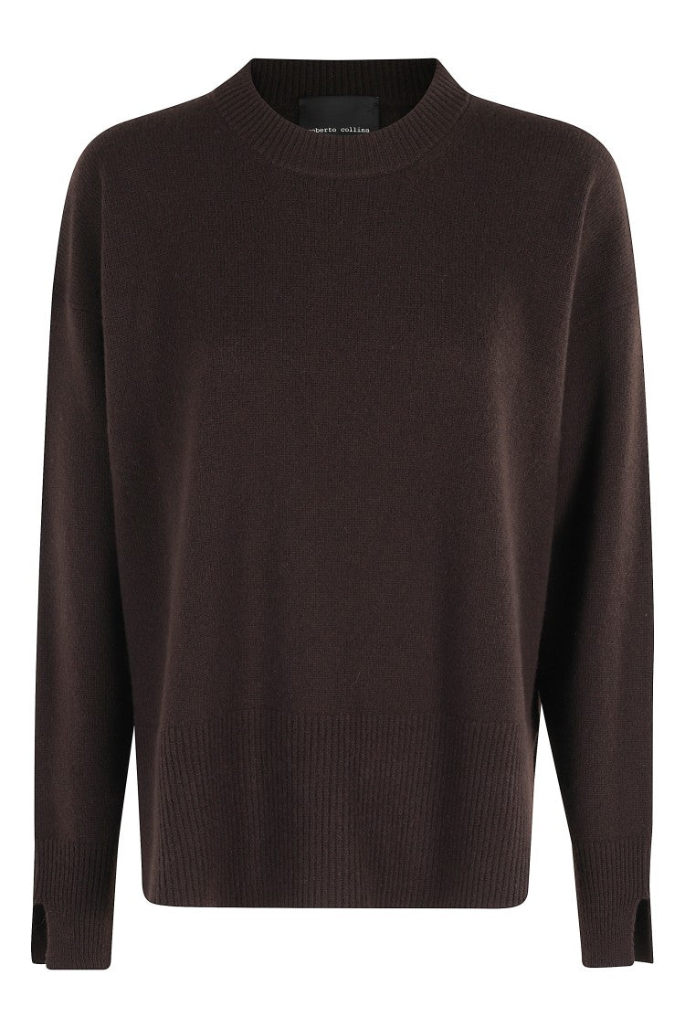 Roberto Collina Ebony Wool Knit Sweater