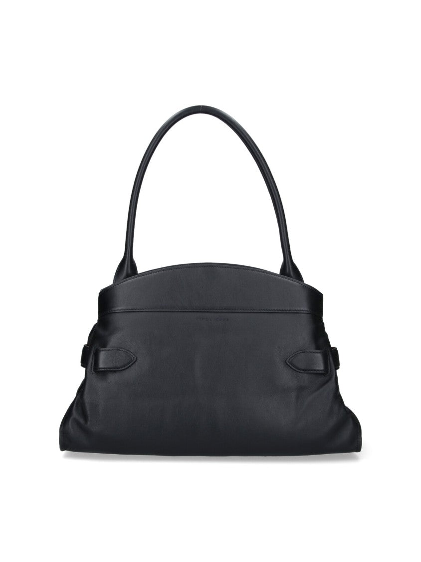 Marc Jacobs Structured Black Calf Leather Shoulder Bag