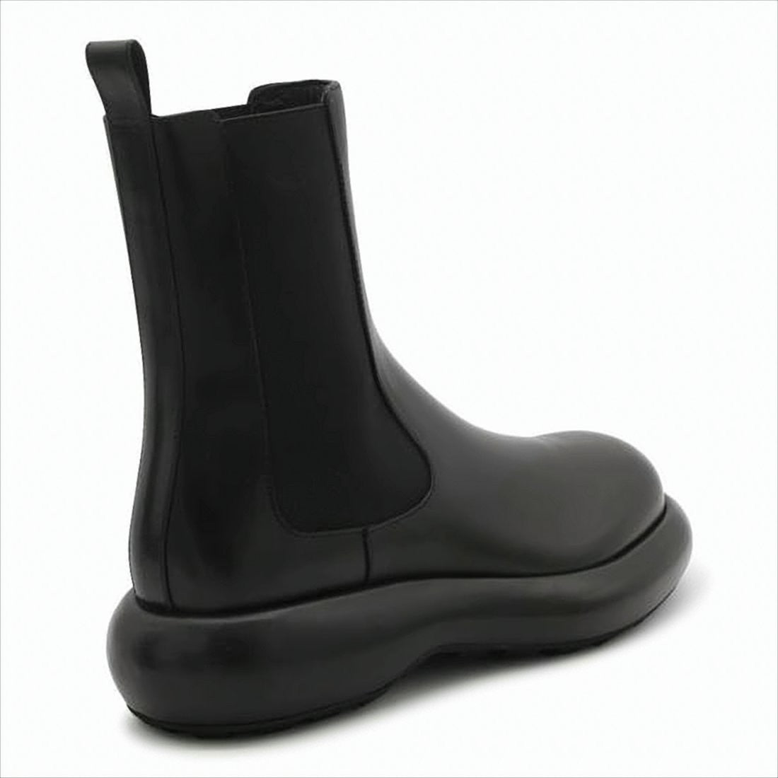 Jil Sander Black Cowhide Leather Boots With Sole