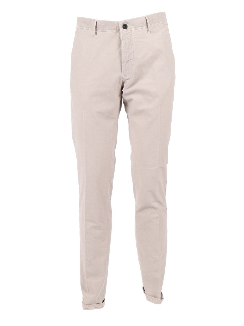 Slowear X Incotex Straight Cut Tailored Pants In Cotton-Elastane Blend