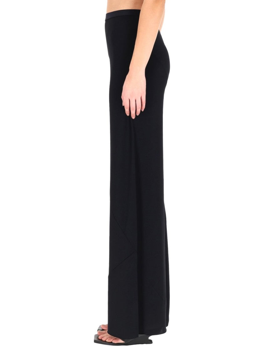 Rick Owens X Lilies High-Waisted Wide-Leg Trousers With Seam Detailing