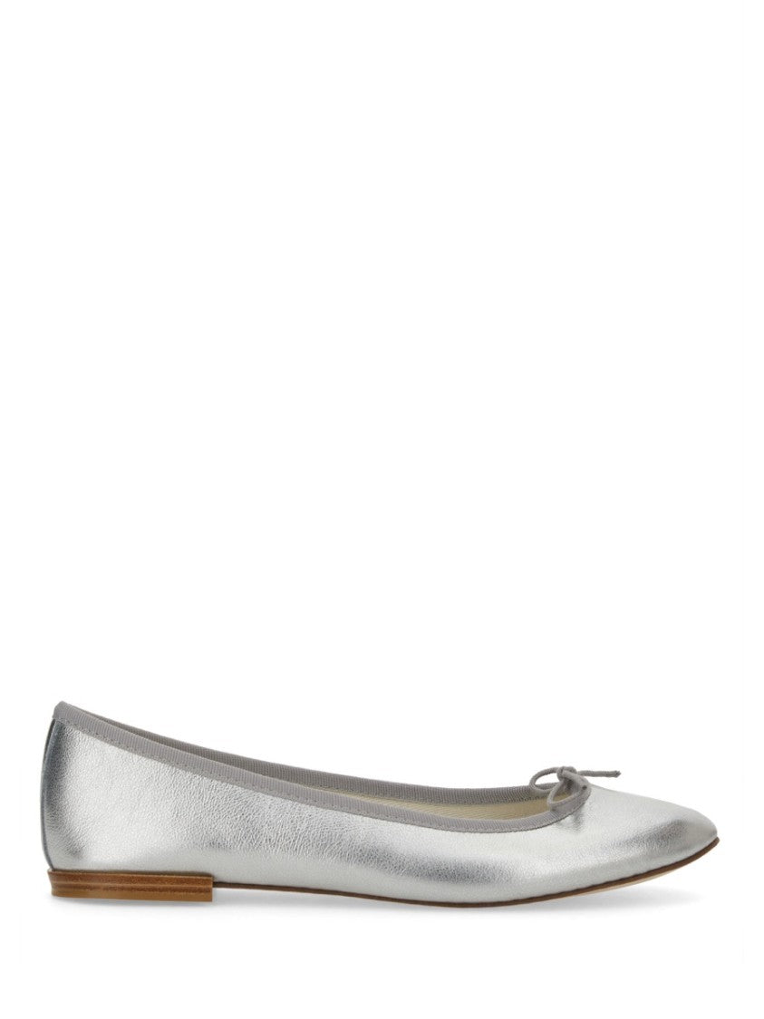 Repetto Neutrals Cendrillon Metallic Bow Detail Flats