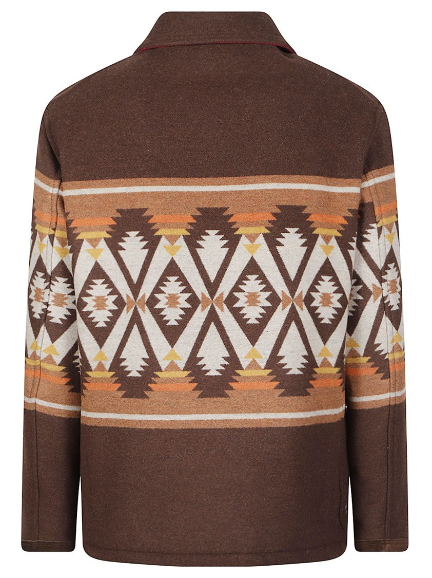 Fay 4 Ganci Jacquard Desertcode Archive Toggle Wool Jacket