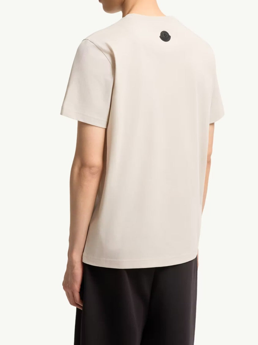 Moncler Minimalist Embossed Logo Short-Sleeve Cotton T-Shirt