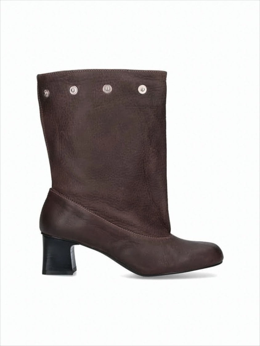 Paloma Wool Convertible Mid-Calf Boots With Silver Snap Details