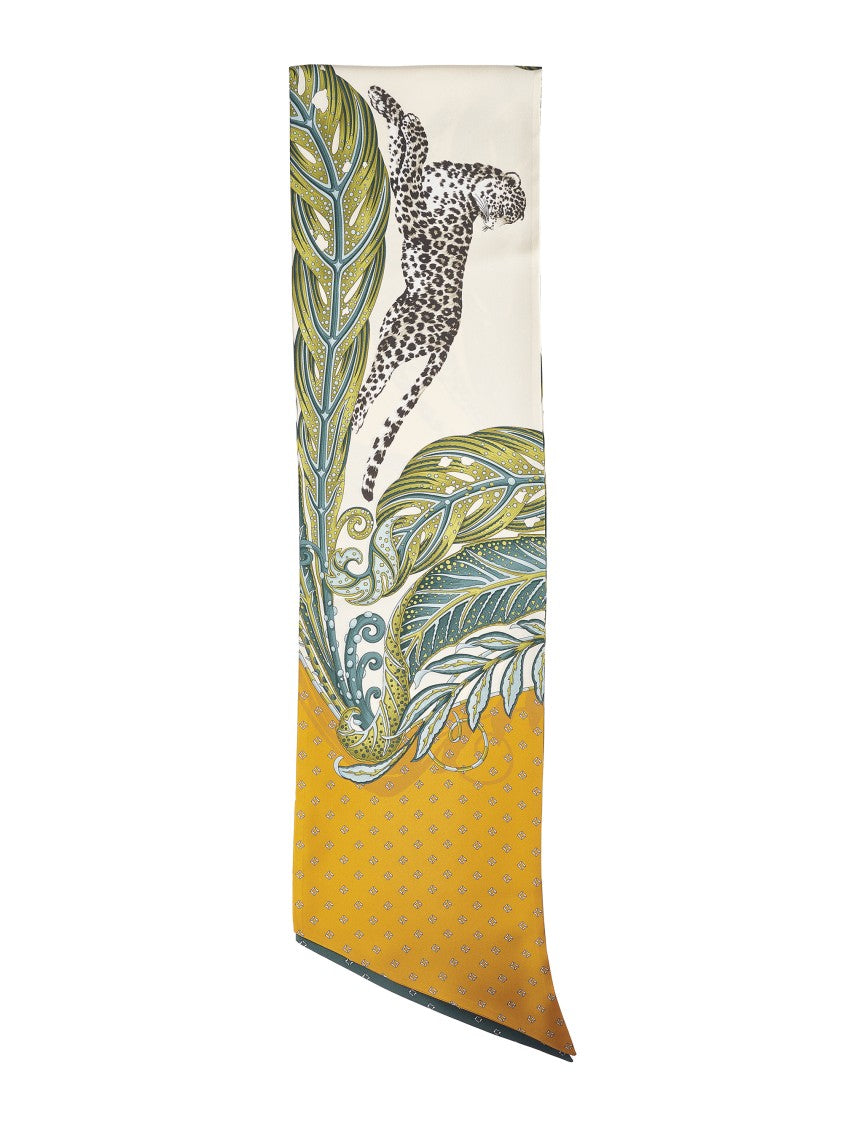 Ferragamo Silk Scarf With Leopard Motif