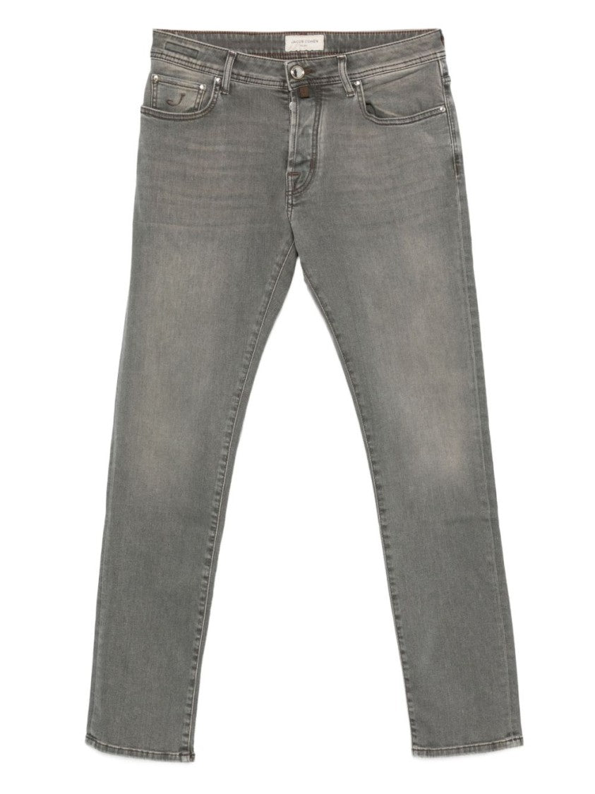 Jacob Cohen Tailored Gray Trousers With Classic Five-Pocket Design