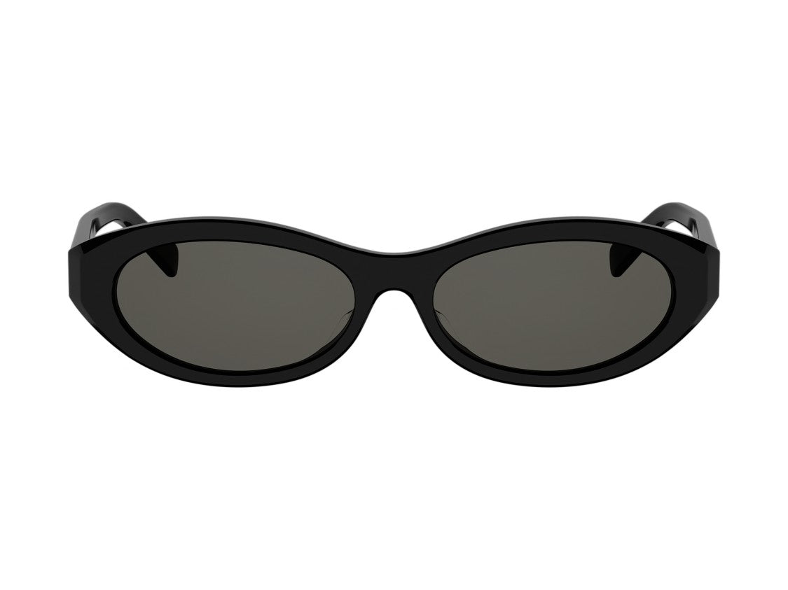 Celine Cl40353f Black Rounded Acetate Sunglasses