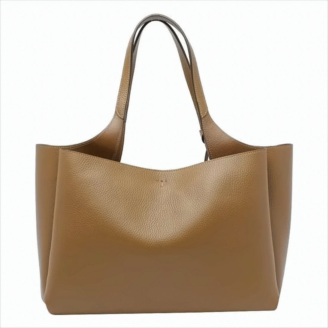 Tod's Textured Leather Structured Shoulder Bag With Smooth Finish