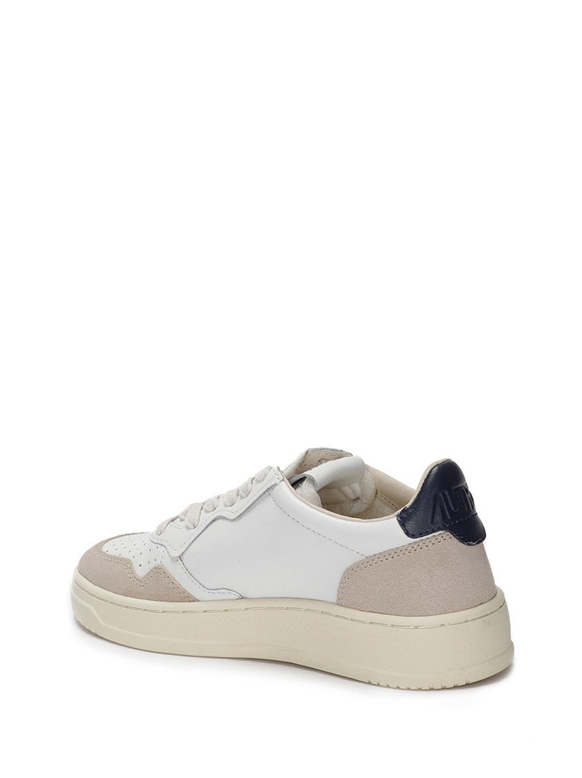 Autry Perforated Leather And Suede Sneakers
