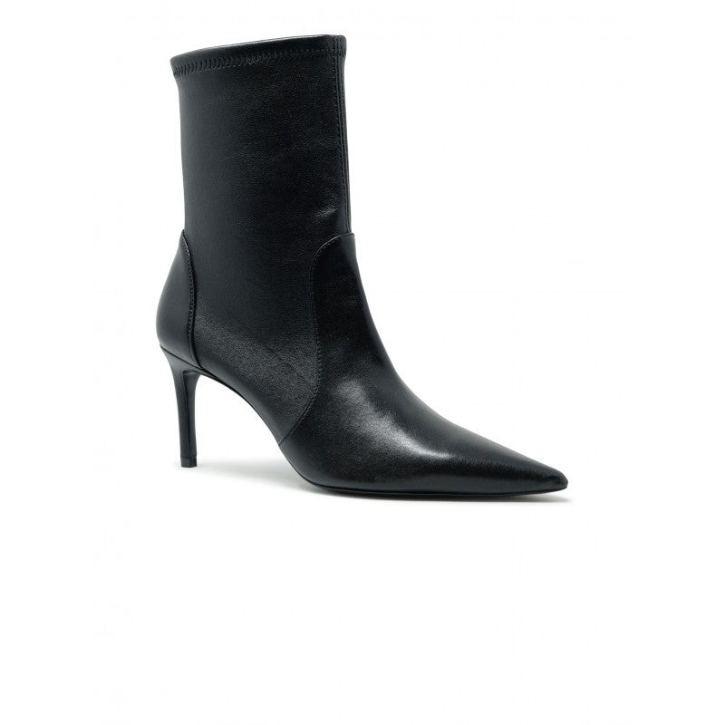 Stuart Weitzman Sj974 Black Nappa Stretch 75 Bootie