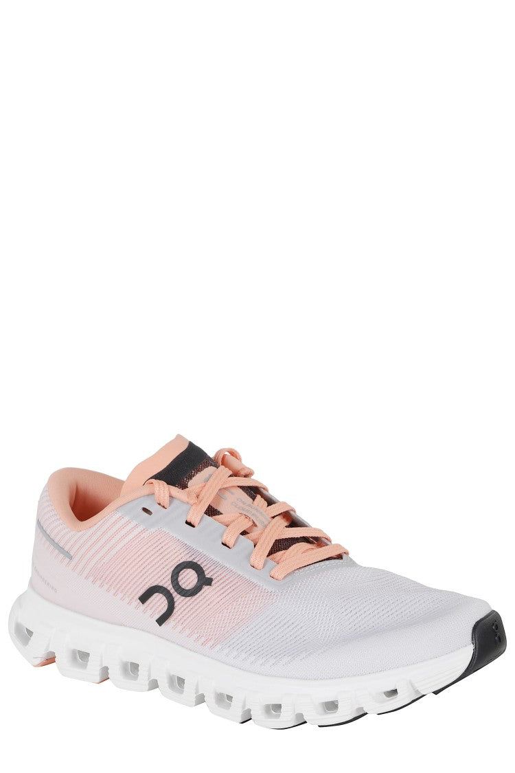 On Running Gray And Orange Cloud 6 Push Polyester Sneakers