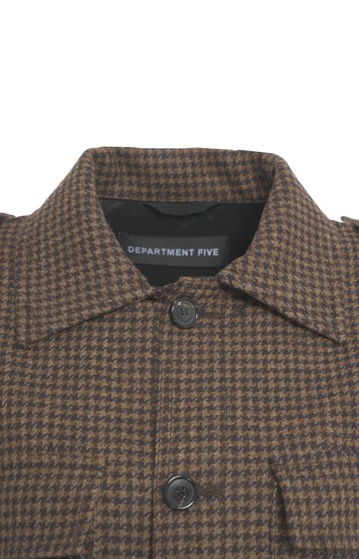 Department Five Houndstooth Pattern Oversized Casual Jacket