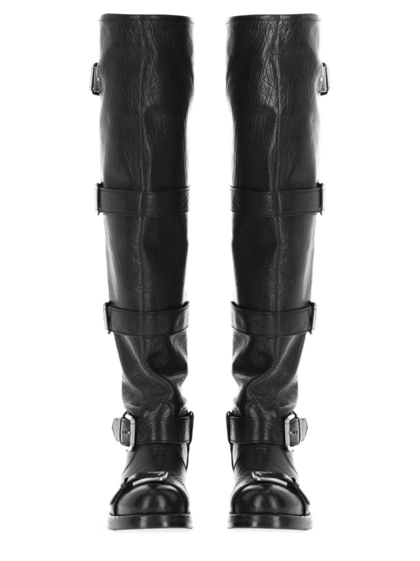 Dolce & Gabbana Tall Black Leather Boots