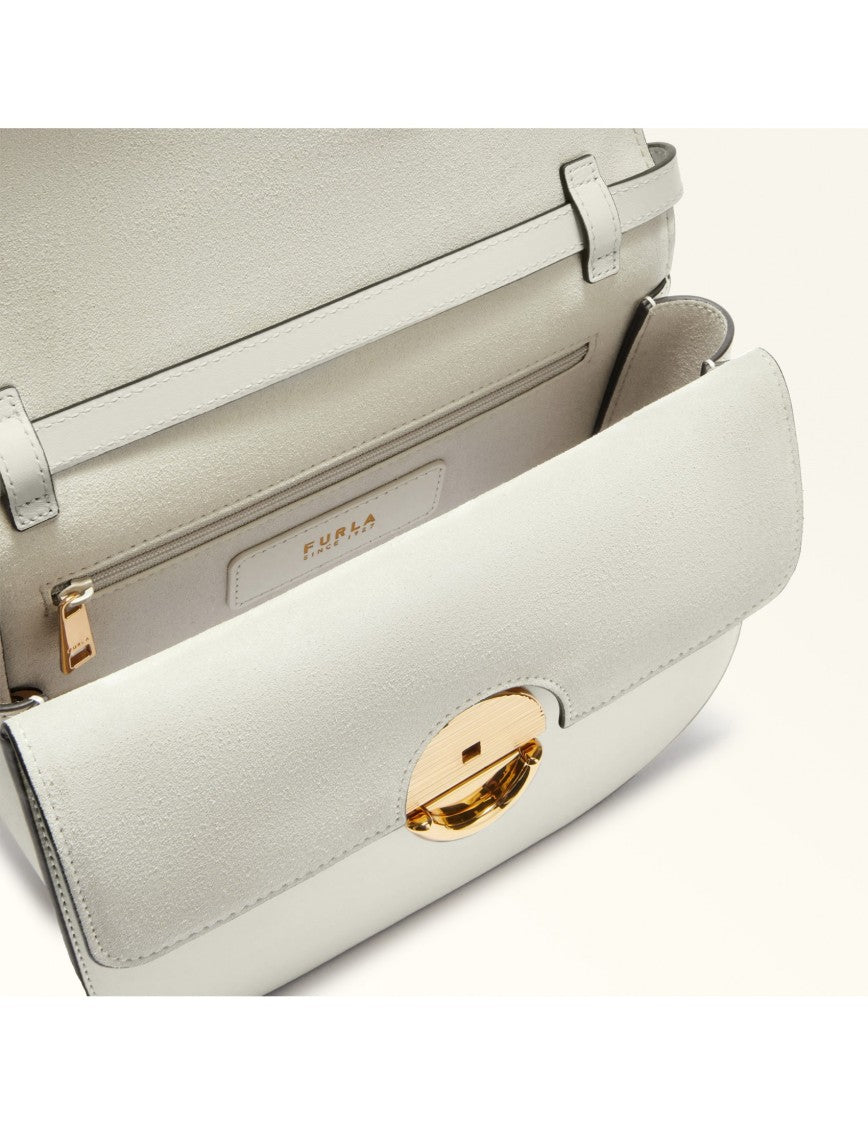Furla Sfera S Shoulder Bag In Cream Color Leather