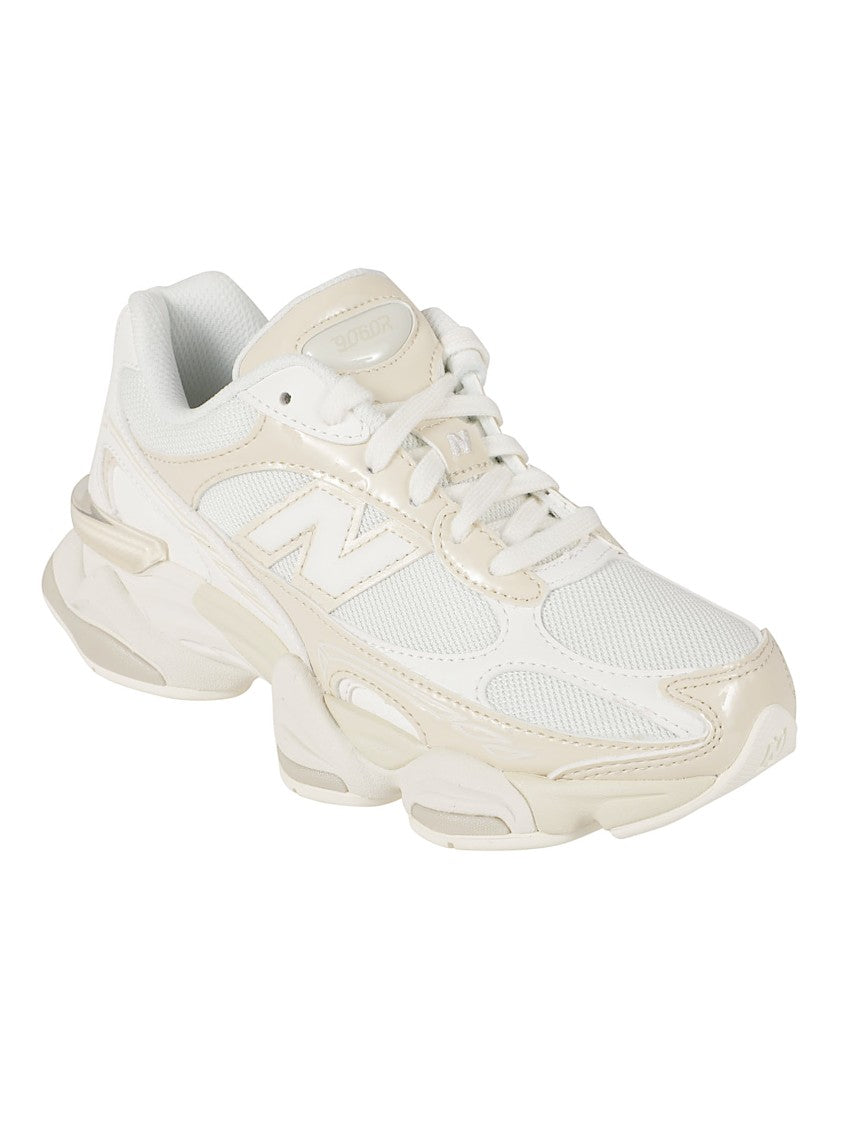 New Balance Layered Sole Sneakers With Synthetic Patent Mesh Overlays