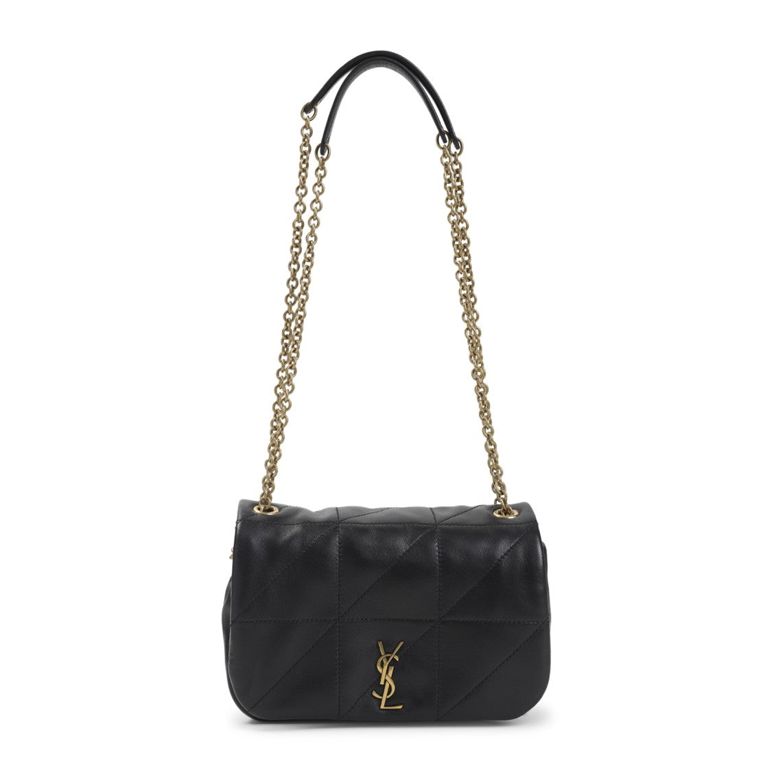Saint Laurent Quilted Black Lamb Leather Shoulder Bag