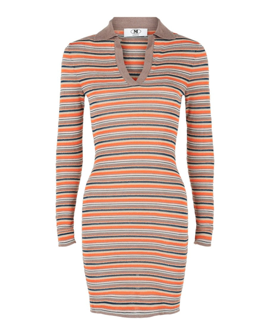 M Missoni Striped Polo Mini Dress