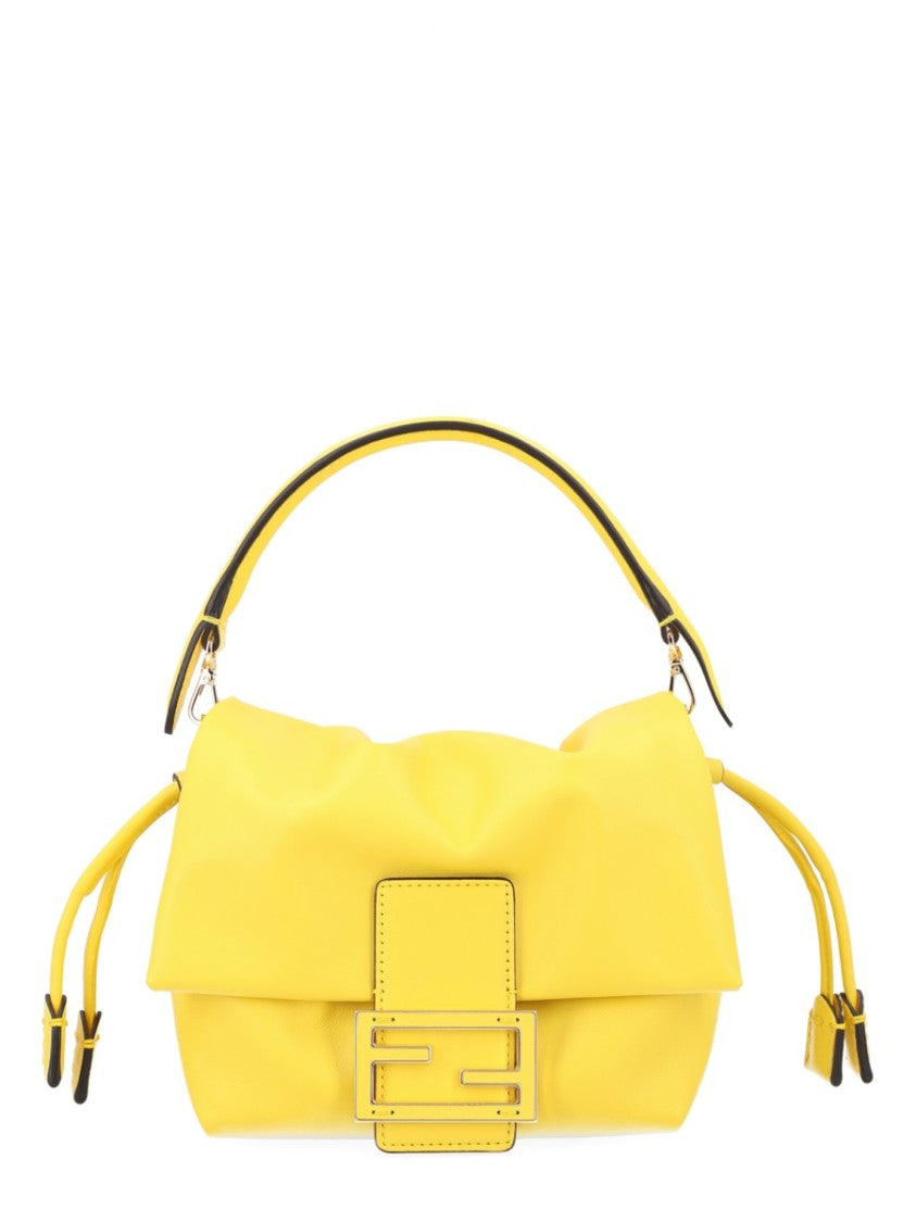 Fendi Structured Small Handbag With Adjustable Drawstring Ties