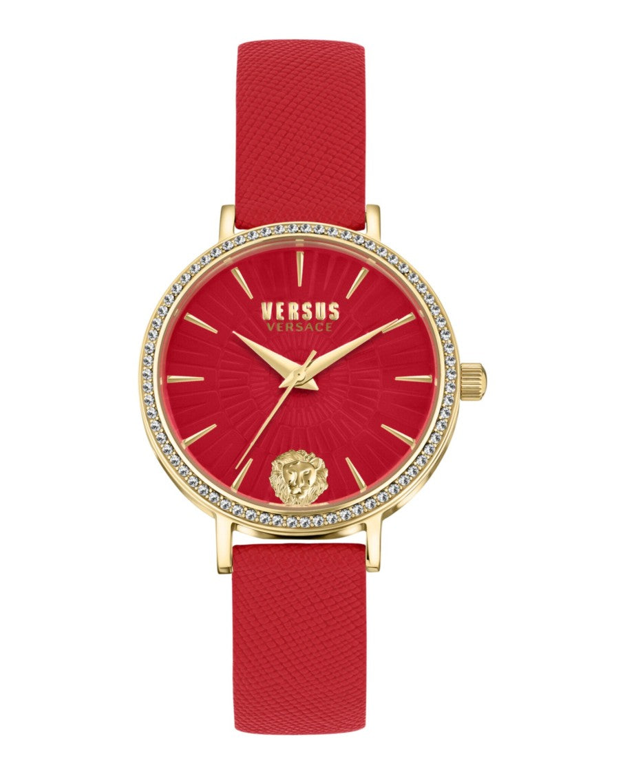 Versus Versace Mar Vista Crystal Leather Watch