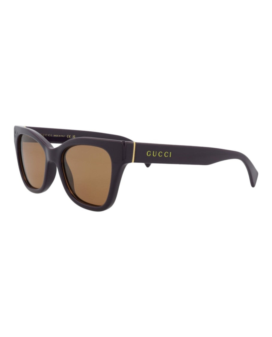 Gucci Cat Eye-Frame Injection Sunglasses With Saddle Nose Bridge