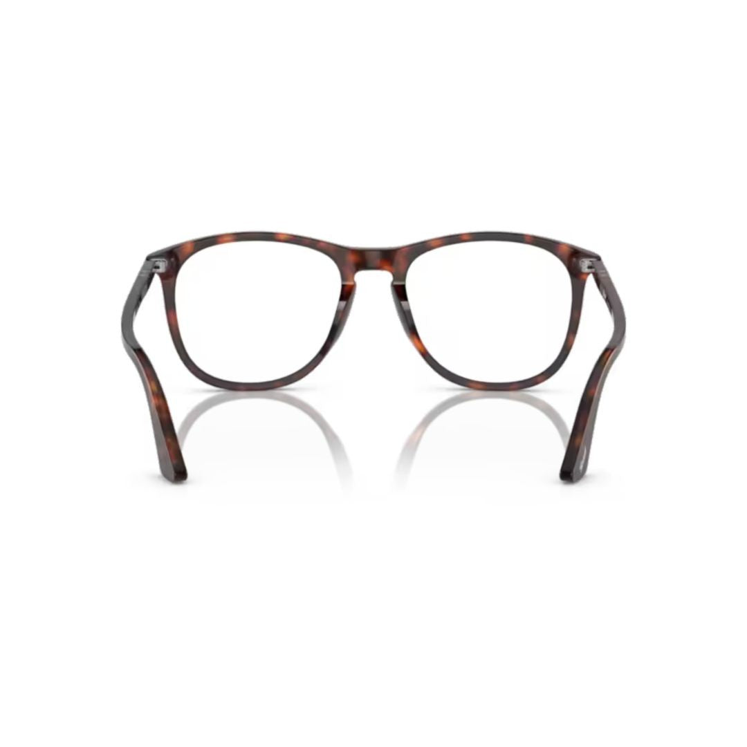 Persol 3314V Vista Rounded Square Acetate Eyeglasses With Tortoiseshell Pattern